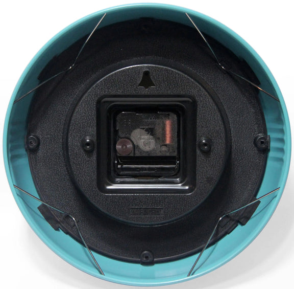 Retro Round Turquoise Indoor Wall Clock 9.5 Inch, [product_price]- Greenhouse Home