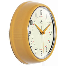 Retro Round Yellow Indoor Wall Clock 9.5 Inch, [product_price]- Greenhouse Home