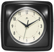 Retro Square Black Indoor Wall Clock 9.25 Inch, [product_price]- Greenhouse Home