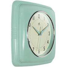 Retro Square Pastel Green Indoor Wall Clock 9.25 Inch: Pastel Green / 9.25 Inch Infinity Instruments