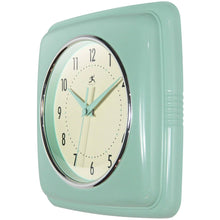 Retro Square Pastel Green Indoor Wall Clock 9.25 Inch: Pastel Green / 9.25 Inch Infinity Instruments