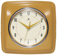 Retro Square Saffron Indoor Wall Clock 9.25 Inch, [product_price]- Greenhouse Home