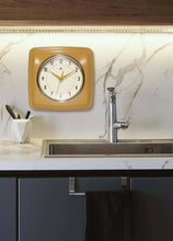 Retro Square Saffron Indoor Wall Clock 9.25 Inch, [product_price]- Greenhouse Home