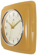 Retro Square Saffron Indoor Wall Clock 9.25 Inch, [product_price]- Greenhouse Home