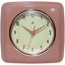 Retro Square Terracotta Indoor Wall Clock 9.25 Inch: Terracotta / 9.25 Inch Infinity Instruments