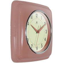 Retro Square Terracotta Indoor Wall Clock 9.25 Inch: Terracotta / 9.25 Inch Infinity Instruments
