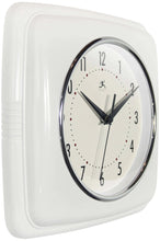 Retro Square White Indoor Wall Clock 9.25 Inch, [product_price]- Greenhouse Home