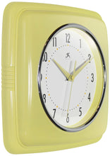Retro Square Yellow Indoor Wall Clock 9.25 Inch, [product_price]- Greenhouse Home