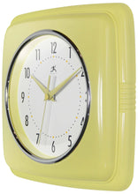 Retro Square Yellow Indoor Wall Clock 9.25 Inch, [product_price]- Greenhouse Home