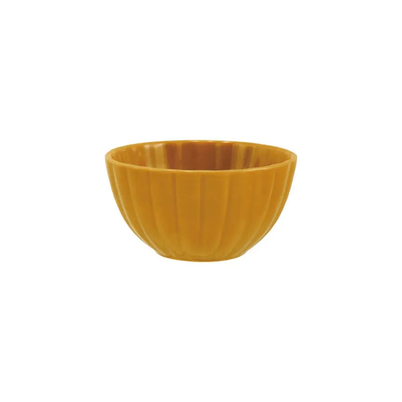 Ribbed Stoneware Bowl with Reactive Glaze Greenhouse Home