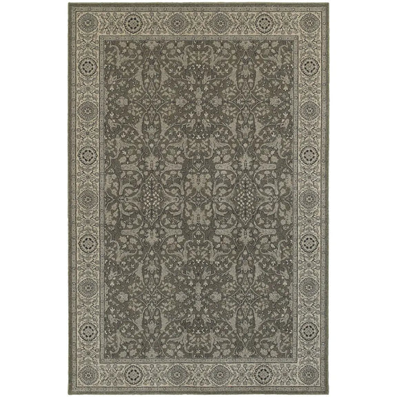 Richmond Rug in Gray and White - Greenhouse Home