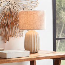 Risa Lamp: Cream / Ceramic Fabric Wiring Napa Home & Garden