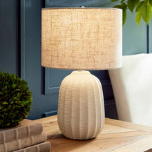 Risa Lamp: Cream / Ceramic Fabric Wiring Napa Home & Garden