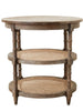 Round Mango Wood Side Table - Greenhouse Home