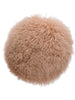 Round Mongolian Lamb Fur Pillow - Greenhouse Home