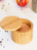 Round Salt Box with Magnetic Swivel Lid Totally Bamboo