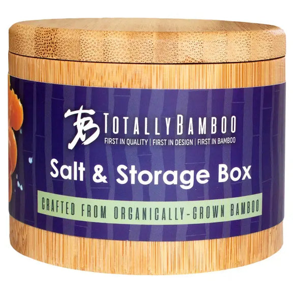 Round Salt Box with Magnetic Swivel Lid Totally Bamboo