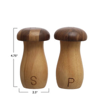 Rubber Wood Salt + Pepper Shakers, Set of 2, [product_price]- Greenhouse Home