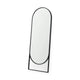 Sadie Black Metal Arched Floor Mirror Mercana