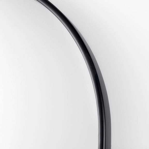 Sadie Black Metal Arched Floor Mirror Mercana