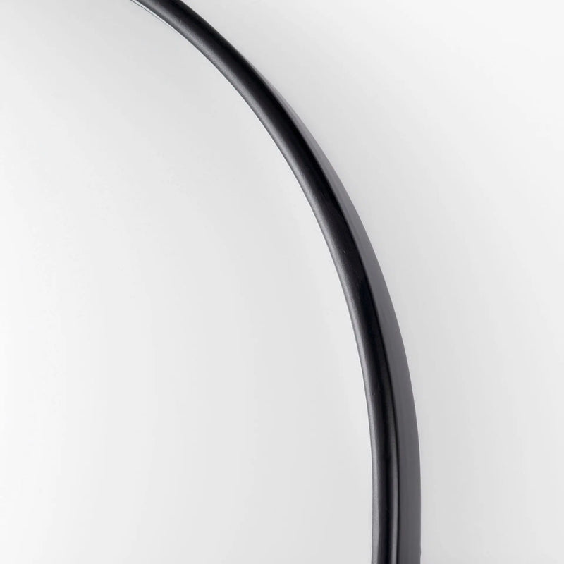 Sadie Black Metal Arched Floor Mirror Mercana