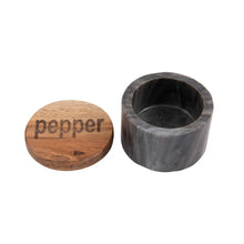 Salt and Pepper Container with Wood Lid Greenhouse Home