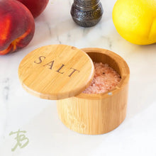 'Salt' Engraved Salt Cellar Storage Totally Bamboo
