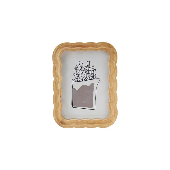 Scalloped Photo Frame, 5" x 7" Bloomingville