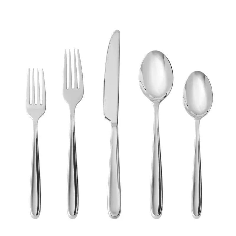Scoop Stainless Steel Flatware, Set of 5 Fortessa