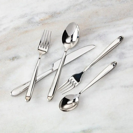 Scoop Stainless Steel Flatware, Set of 5 Fortessa