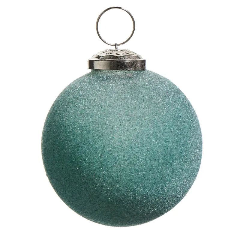 Seafoam Green Flocked Ornament Raz Imports