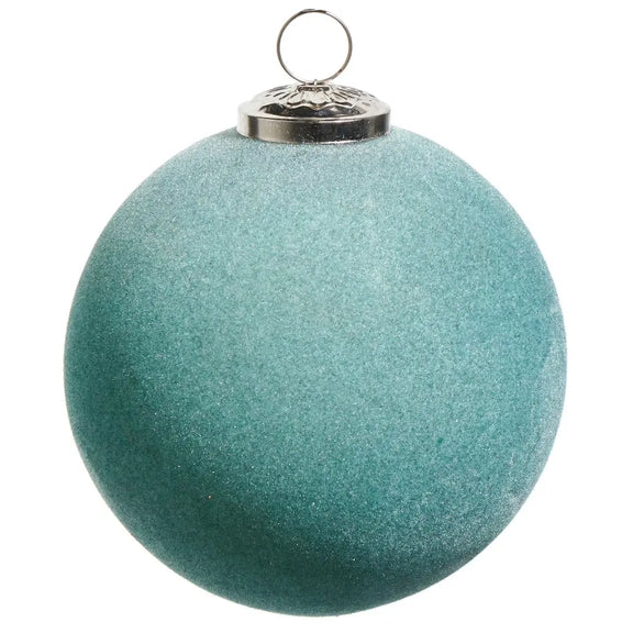 Seafoam Green Flocked Ornament Raz Imports