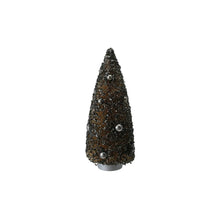 Sisal Bottle Brush Tree with Antique Silver Finish Glitter