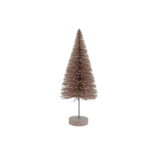 Sisal Bottle Brush Tree with Wood Base, Cream Color