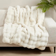 Soft Bubble Faux Fur Throw Saro Lifestyle