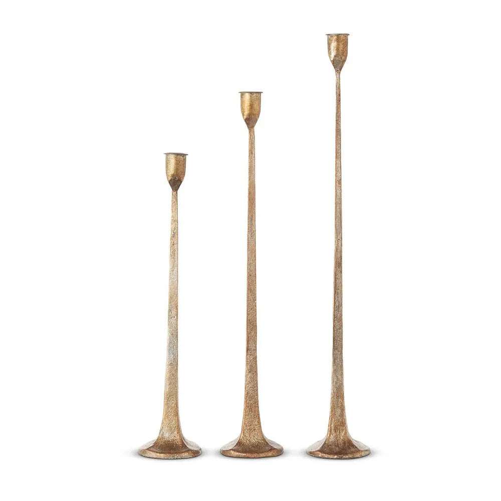 Soft Gold Cast Iron Candlesticks Raz Imports