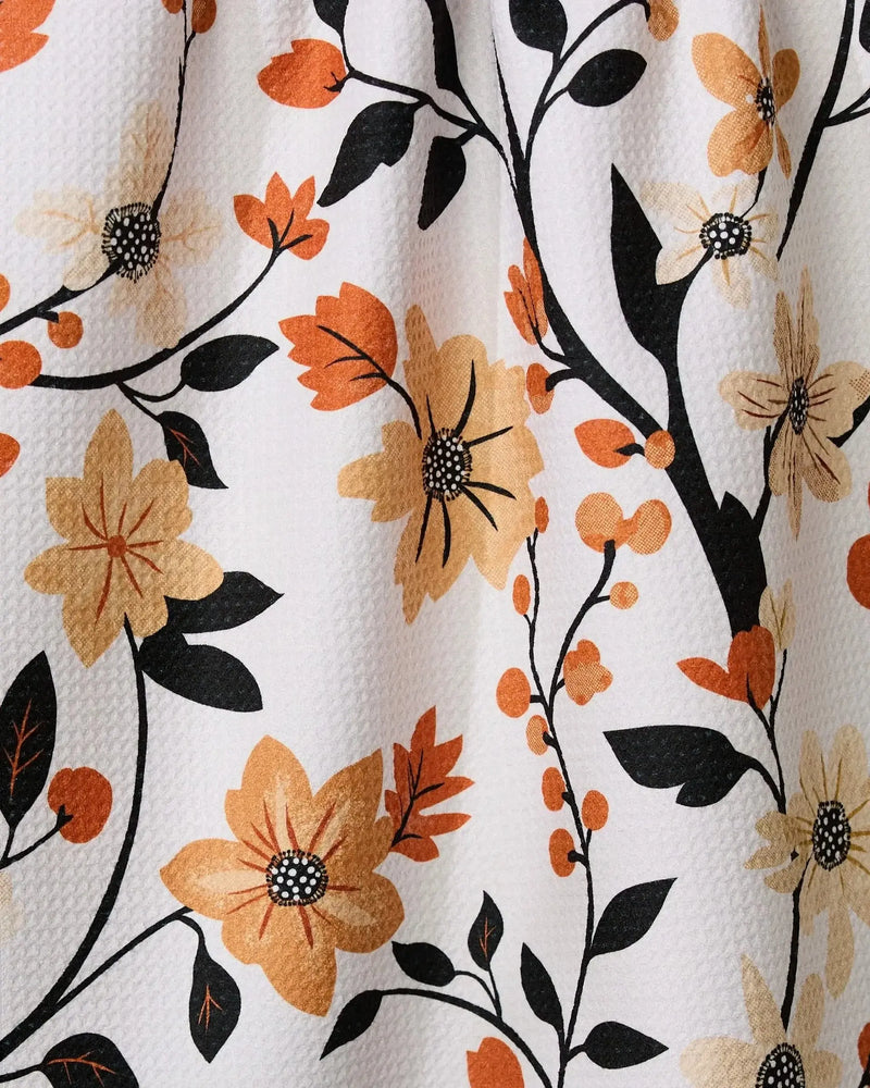 Spiced Florals Tea Towel Geometry