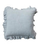 Square Cotton Double Cloth Pillow w/Ruffled Edge Greenhouse Home