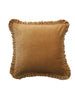 Square Cotton Velvet Pillow w/Ruffled Trim Greenhouse Home