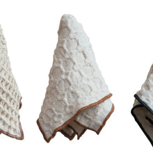 Square Cotton Waffle Weave Dish Cloths with Colorful Edge Greenhouse Home