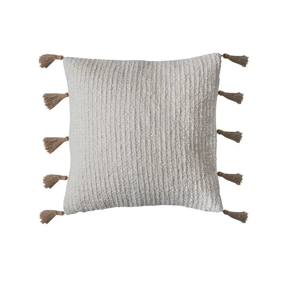 Square Cotton + Linen Blend Pillow, [product_price]- Greenhouse Home