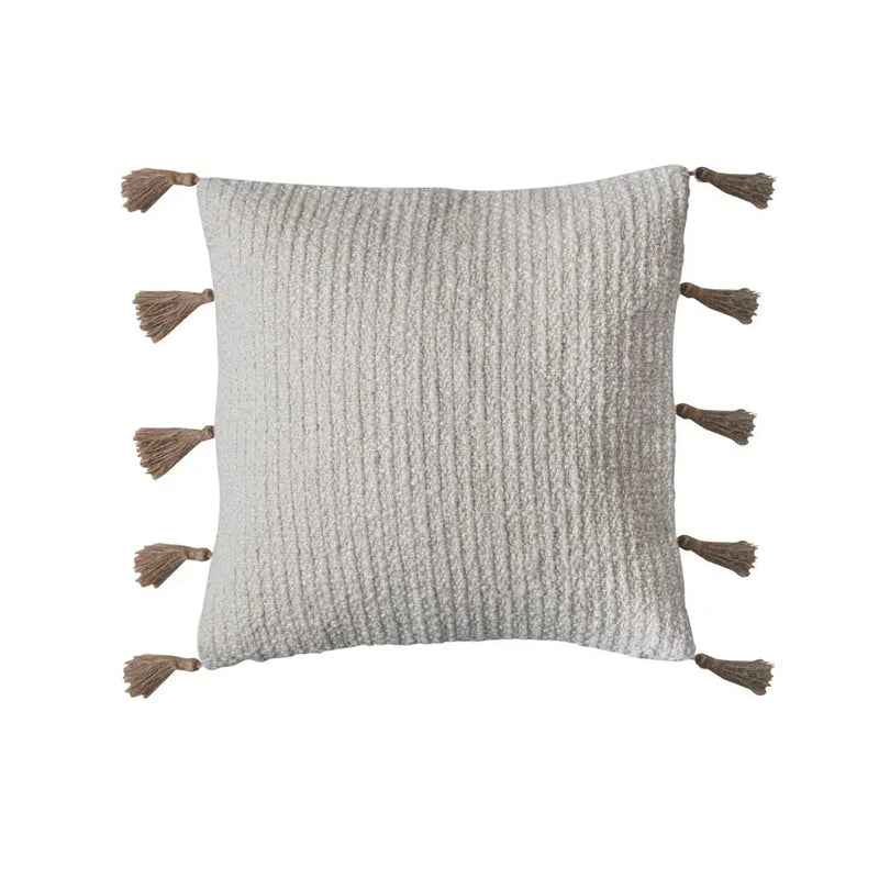 Square Cotton + Linen Blend Pillow, [product_price]- Greenhouse Home