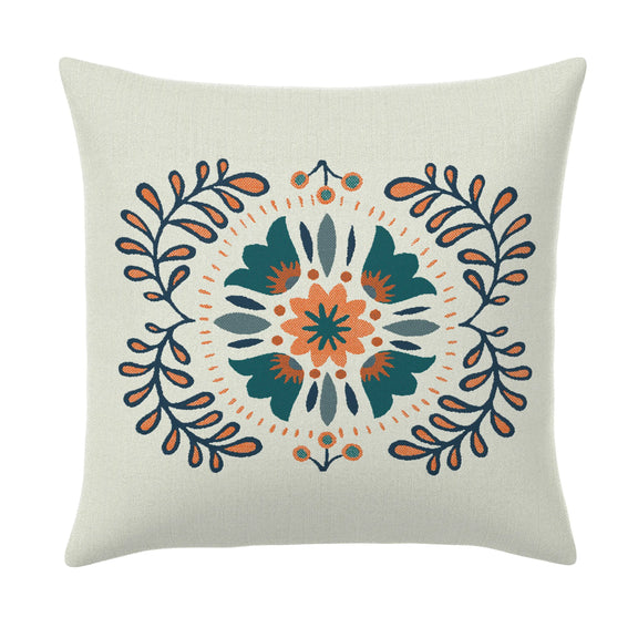 Square Outdoor Pillow, Oto Medallion Resort Casual Cushion