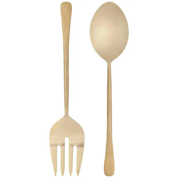 Stainless Steel Salad Server Set - Gold NOW Designs