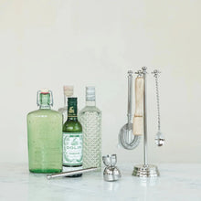 Stainless Steel & Mango Wood Bar Tools with Stand, Set of 5 Greenhouse Home