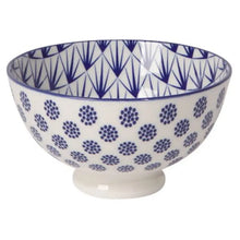 Stamped Blue Dots Bowl - Greenhouse Home