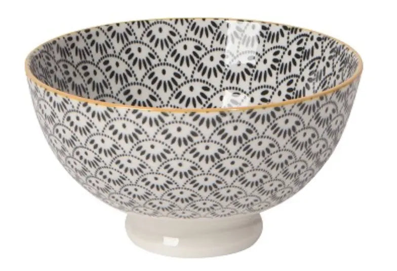 Stamped Bowl Dotted Scallop - Greenhouse Home