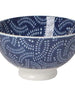 Bowl Stamped Indigo Geo - Greenhouse Home