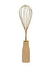 Standing Stainless Steel Whisk with Wood Handle + Gold Finish - Greenhouse Home