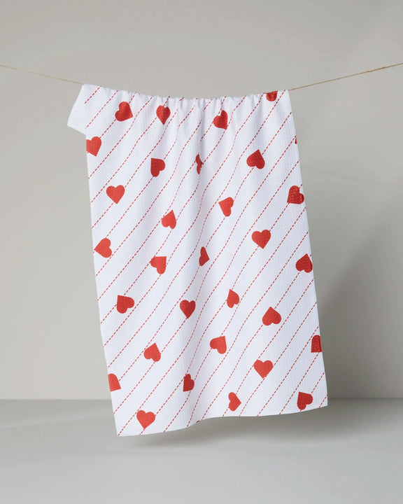 Stitched Heart Tea Towel, [product_price]- Greenhouse Home